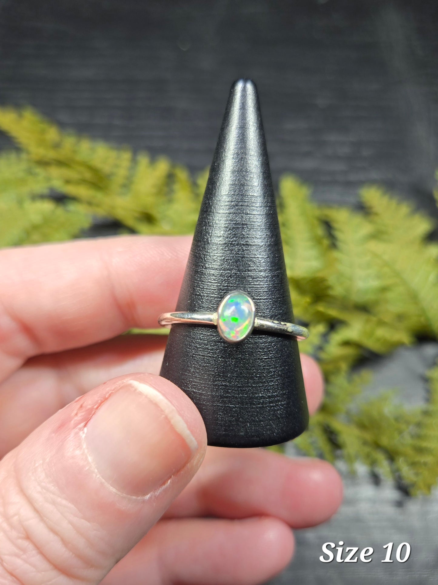 Ethiopian Opal Sterling Silver Rings (sized)