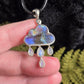 Labradorite Cloud & Moonstone Rain Pendant