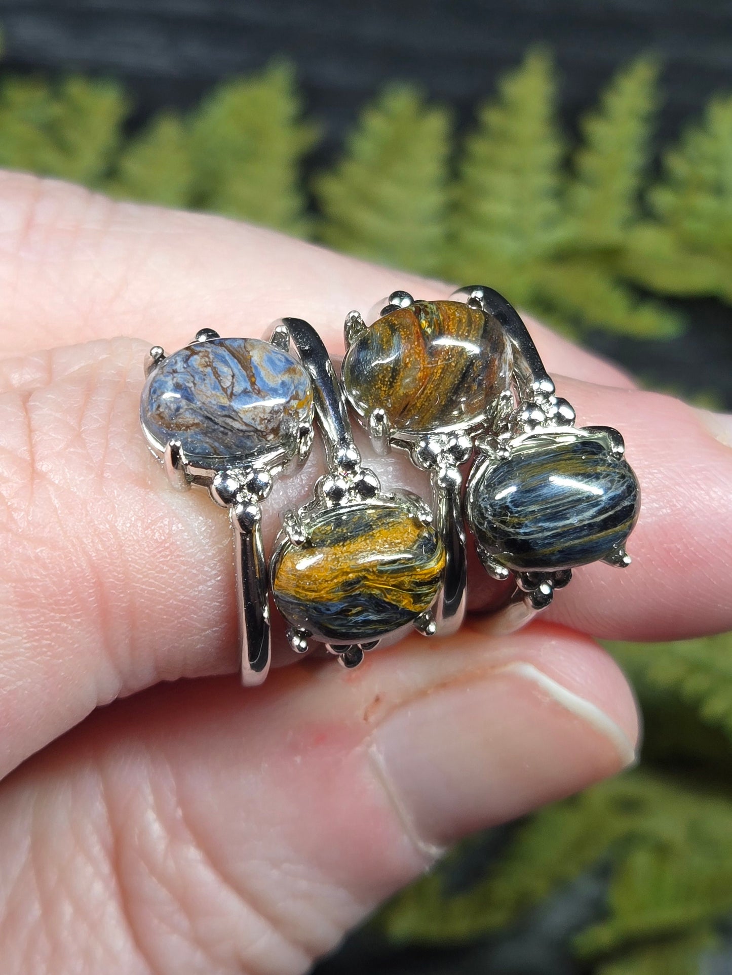 Pietersite Adjustable Rings