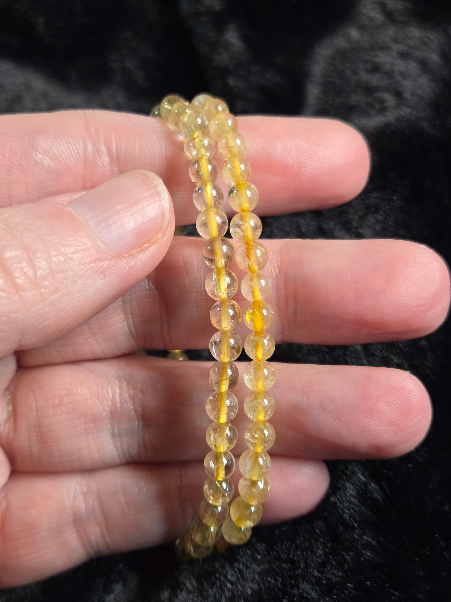 Golden Rutile in Quartz Bracelets - 4mm (AA Grade)