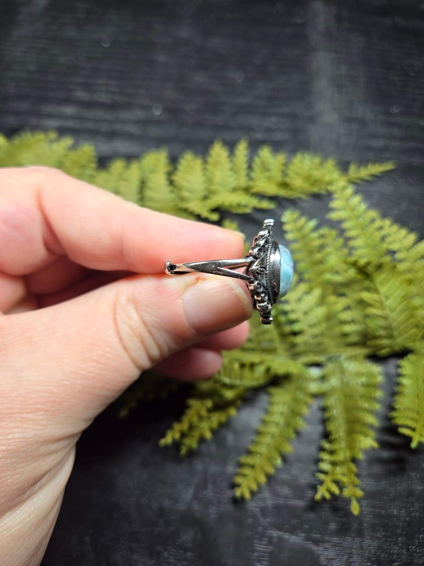 Larimar Adjustable Rings