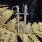 Starborn Sword & Peridot Statement earrings | Sterling Silver