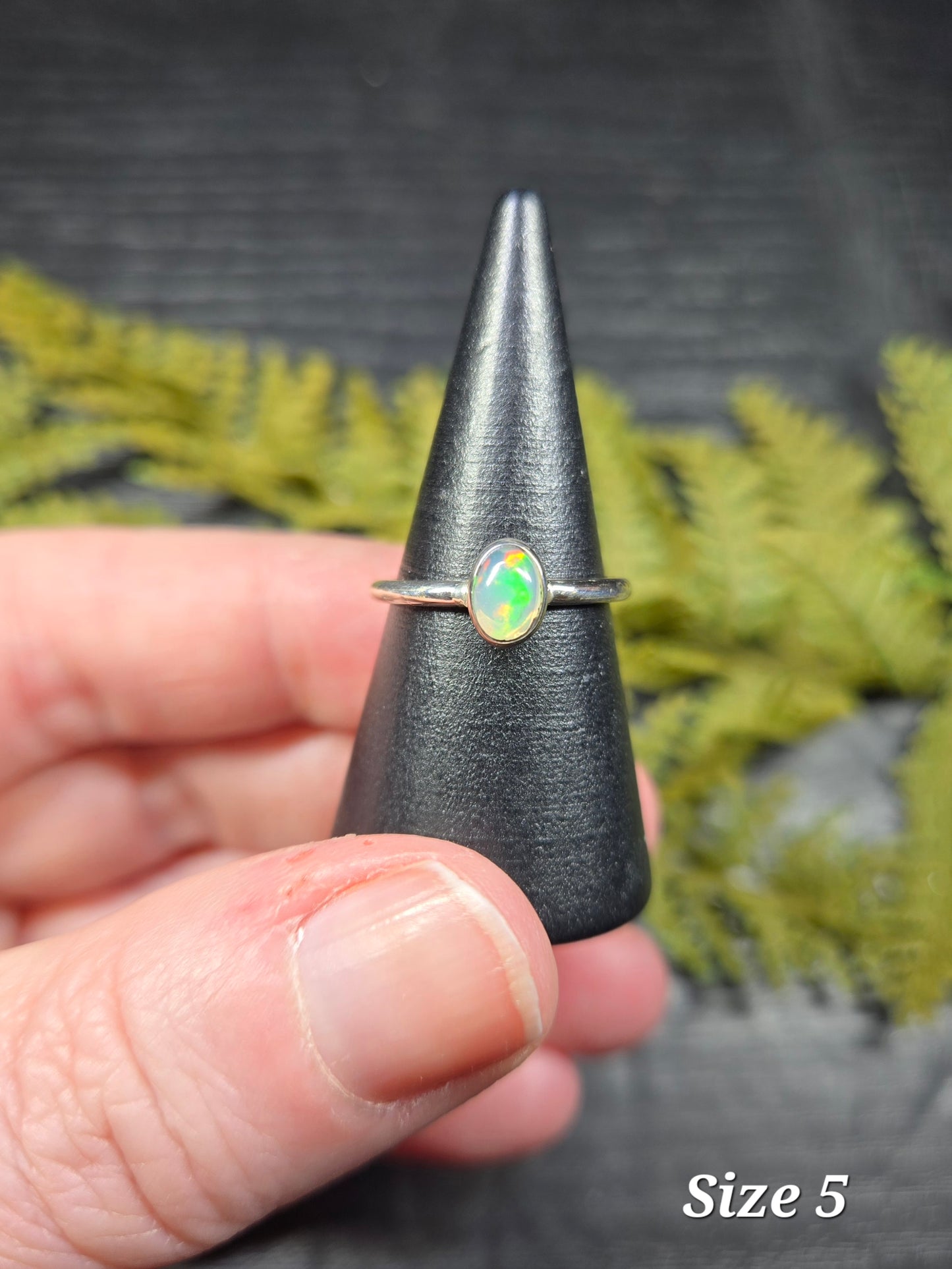 Ethiopian Opal Sterling Silver Rings (sized)