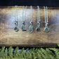 Moldavite Necklaces (with silver chain)