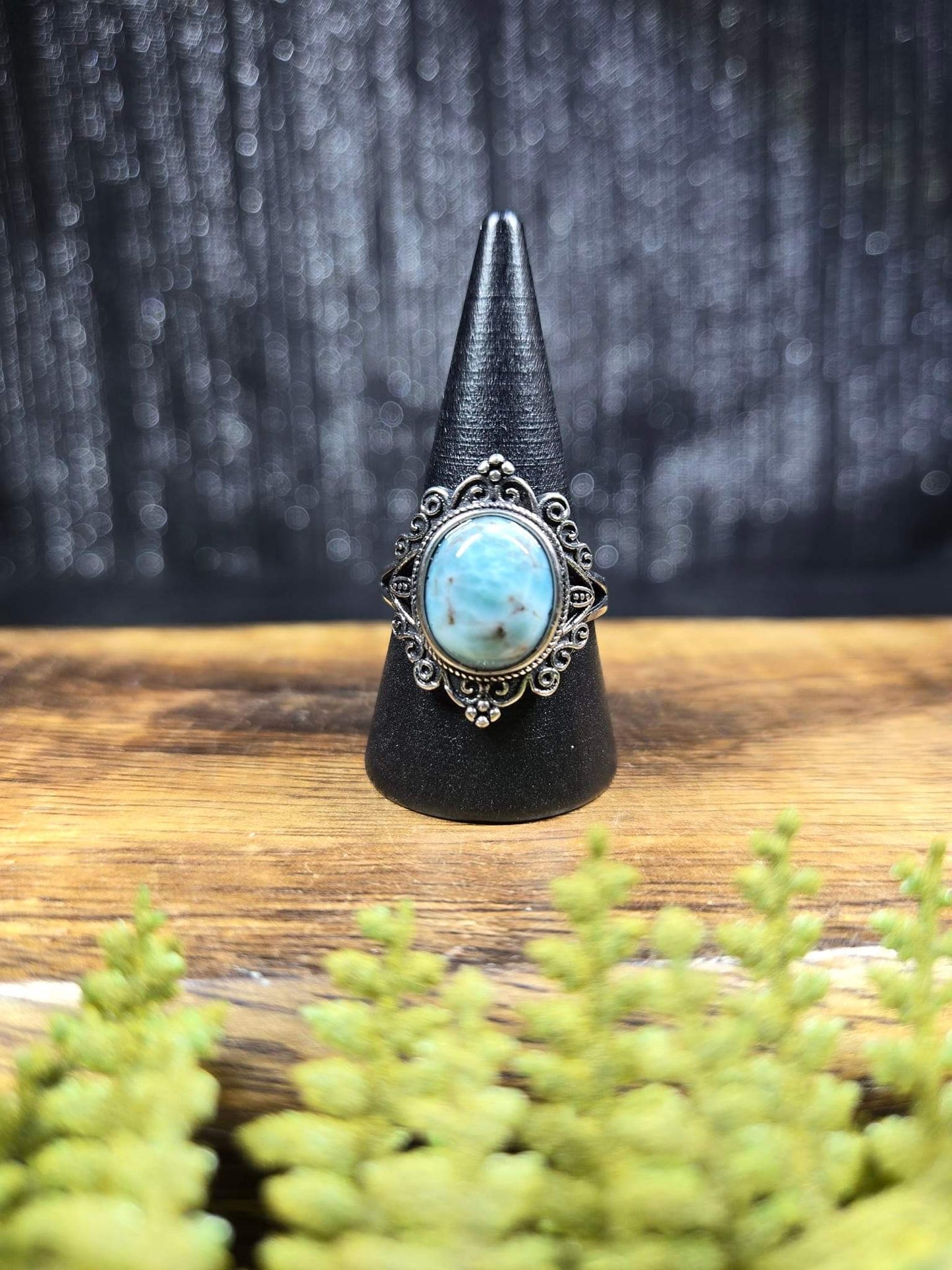 Larimar Adjustable Rings