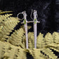 Starborn Sword & Peridot Statement earrings | Sterling Silver
