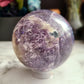 Lepidolite / Unicorn Stone Sphere | High quality, Smokey Quartz, Pink tourmaline, Blue Tourmaline inclusions, XL, Large