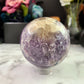 Lepidolite / Unicorn Stone Sphere | High quality, Smokey Quartz, Pink tourmaline, Blue Tourmaline inclusions, XL, Large