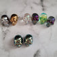 Aura crystal mini skull | 1 (one) 1" aura or titanium coated crystal skull, perfect for those that work with spirits!