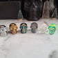 Aura crystal mini skull | 1 (one) 1" aura or titanium coated crystal skull, perfect for those that work with spirits!