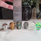 Aura crystal mini skull | 1 (one) 1" aura or titanium coated crystal skull, perfect for those that work with spirits!