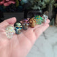 Aura crystal mini skull | 1 (one) 1" aura or titanium coated crystal skull, perfect for those that work with spirits!