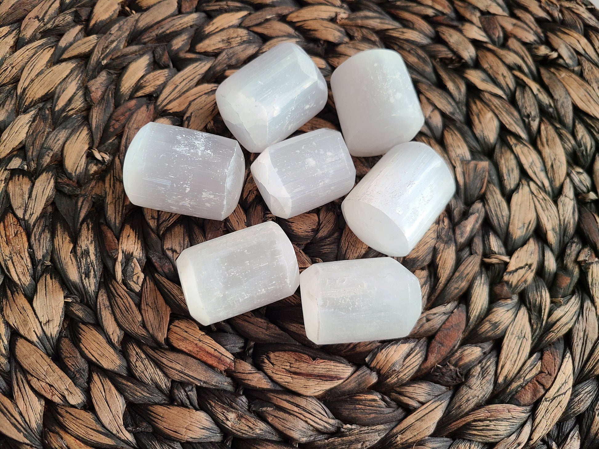 Large Selenite Tumble | 1 EXTRA LARGE satin spar tumble, barrel shaped tumble, mini free form, selenite round, satin spar round