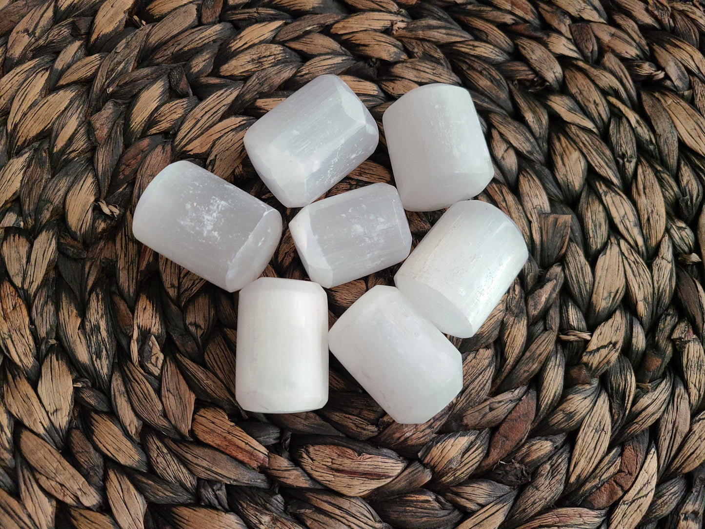 Large Selenite Tumble | 1 EXTRA LARGE satin spar tumble, barrel shaped tumble, mini free form, selenite round, satin spar round