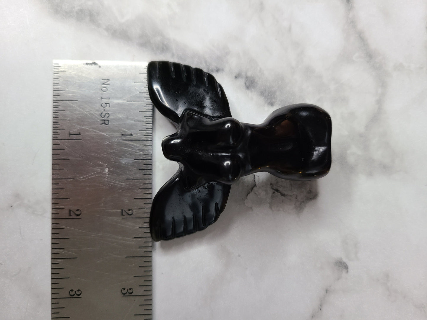 Winged Crystal Goddess Body | 1 (one) Large winged black obsidian crystal woman's body, Divine feminine Crystal woman's body