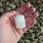 Large Selenite Tumble | 1 EXTRA LARGE satin spar tumble, barrel shaped tumble, mini free form, selenite round, satin spar round