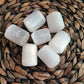 Large Selenite Tumble | 1 EXTRA LARGE satin spar tumble, barrel shaped tumble, mini free form, selenite round, satin spar round