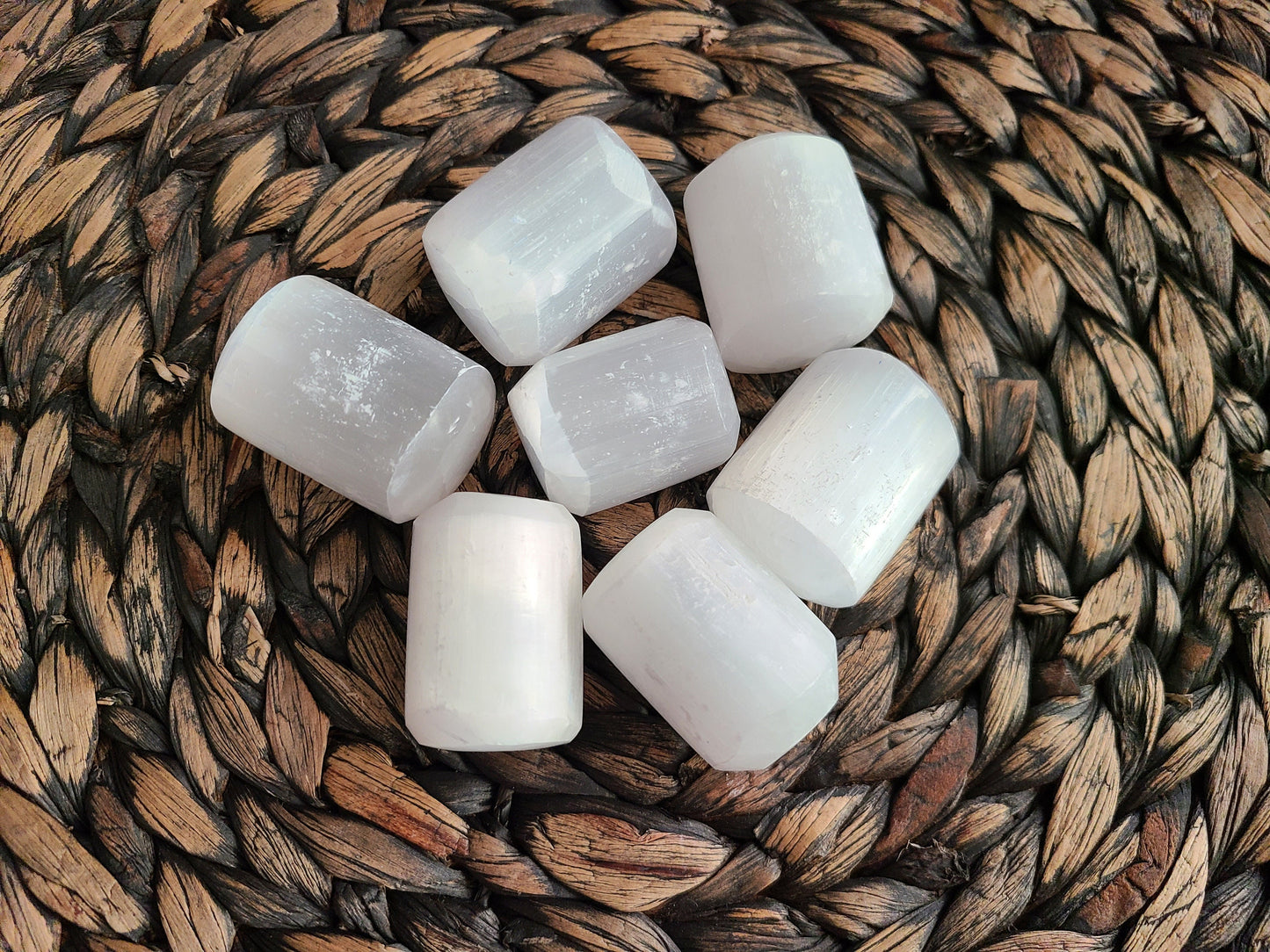 Large Selenite Tumble | 1 EXTRA LARGE satin spar tumble, barrel shaped tumble, mini free form, selenite round, satin spar round